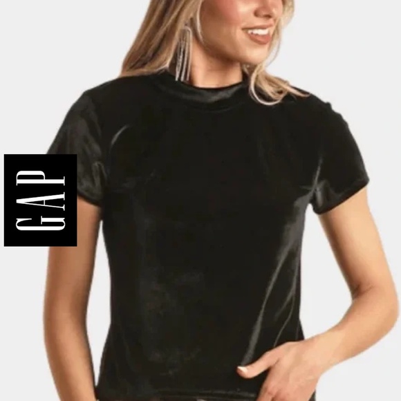 🌸3/$25 GAP Velvet/Velour short sleeve top | Medium - Picture 12 of 12